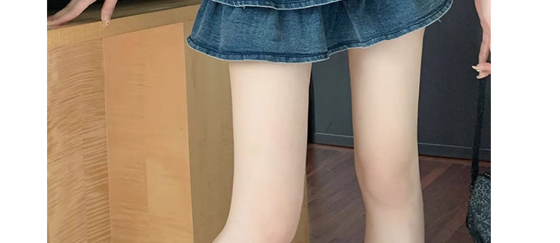 Chân Váy Bò Bèo Nhún Phong Cách Hot Girl Váy Ngắn Chữ A Tôn Dáng Gầy Cạp Cao Mùa Hè Cho Nữ Váy Thiết Kế Thích Hợp Sành Điệu