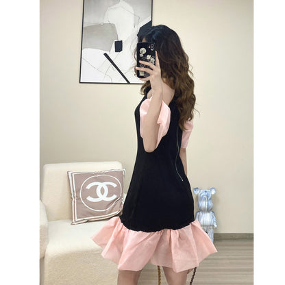 Váy Liền Tay Phồng Có Thể Muối Ngọt Cao Cấp VÁY ĐẦM Ghép Khí Chất Dáng Nhỏ Mẫu Mới Mùa Hè 2023 Nữ
